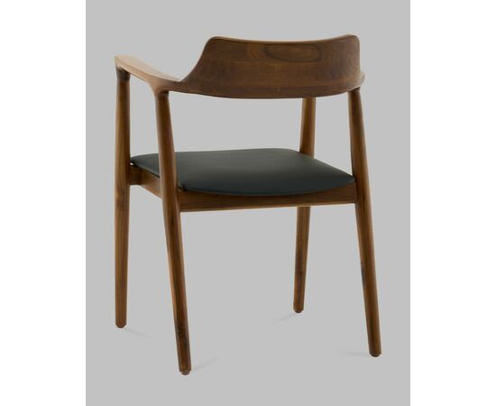 Стул Вудримини каркас дерево цвет темный орех экокожа черный, изображение 6 | Интернет магазин мебели и декора LifeDekor