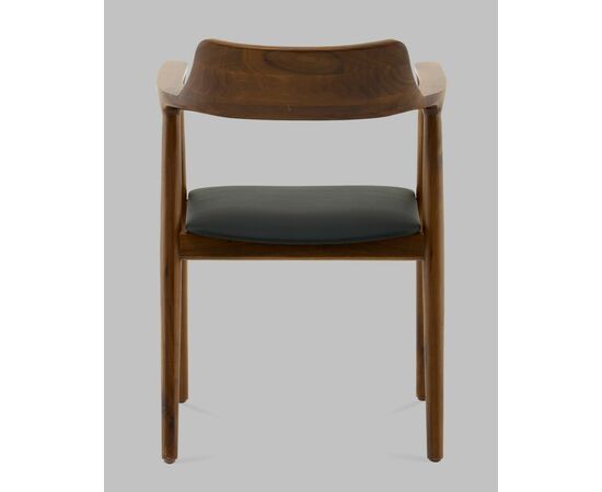 Стул Вудримини каркас дерево цвет темный орех экокожа черный, изображение 5 | Интернет магазин мебели и декора LifeDekor