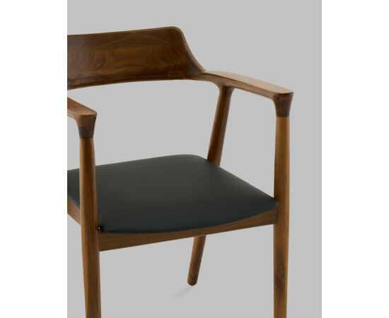 Стул Вудримини каркас дерево цвет темный орех экокожа черный, изображение 8 | Интернет магазин мебели и декора LifeDekor