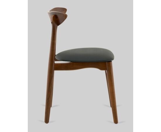 Стул Вудсимпл каркас дерево цвет темный орех экокожа черный, изображение 4 | Интернет магазин мебели и декора LifeDekor