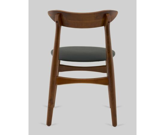 Стул Вудсимпл каркас дерево цвет темный орех экокожа черный, изображение 5 | Интернет магазин мебели и декора LifeDekor