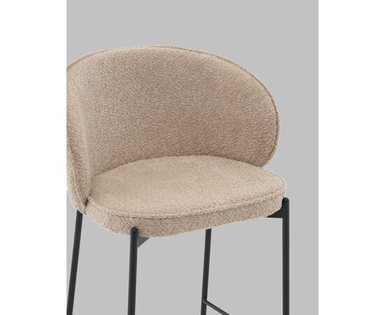 Стул полубарный Тисдейл букле бежевый, изображение 8 | Интернет магазин мебели и декора LifeDekor