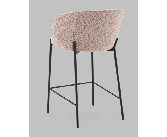 Стул полубарный Тисдейл букле розово-персиковый, изображение 6 | Интернет магазин мебели и декора LifeDekor