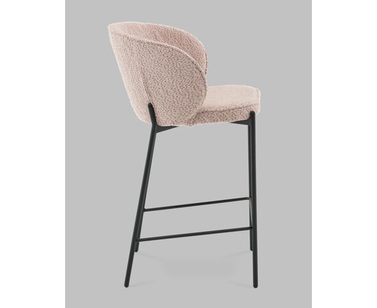 Стул полубарный Тисдейл букле розово-персиковый, изображение 4 | Интернет магазин мебели и декора LifeDekor