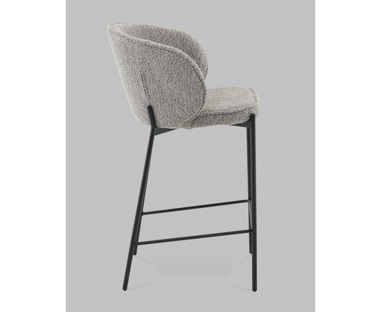 Стул полубарный Тисдейл букле серый, изображение 4 | Интернет магазин мебели и декора LifeDekor