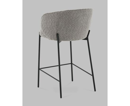 Стул полубарный Тисдейл букле серый, изображение 6 | Интернет магазин мебели и декора LifeDekor
