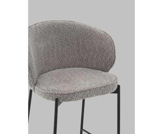 Стул полубарный Тисдейл букле серый, изображение 8 | Интернет магазин мебели и декора LifeDekor