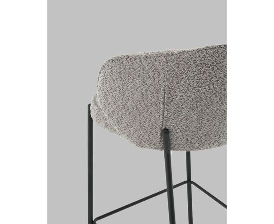 Стул полубарный Тисдейл букле серый, изображение 7 | Интернет магазин мебели и декора LifeDekor
