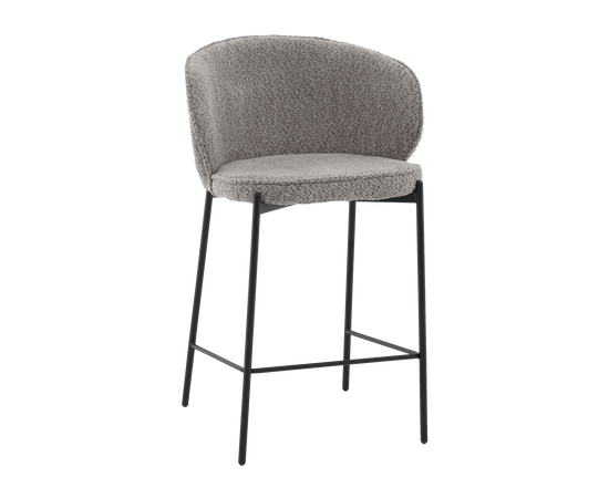 Стул полубарный Тисдейл букле серый | Интернет магазин мебели и декора LifeDekor