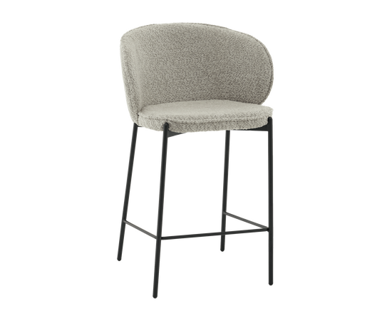 Стул полубарный Тисдейл букле светло-зеленый | Интернет магазин мебели и декора LifeDekor