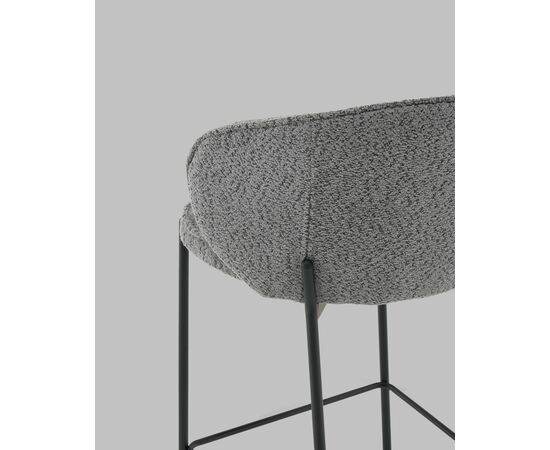 Стул полубарный Тисдейл букле темно-серый, изображение 7 | Интернет магазин мебели и декора LifeDekor