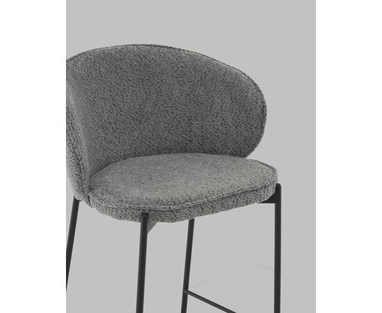 Стул полубарный Тисдейл букле темно-серый, изображение 8 | Интернет магазин мебели и декора LifeDekor