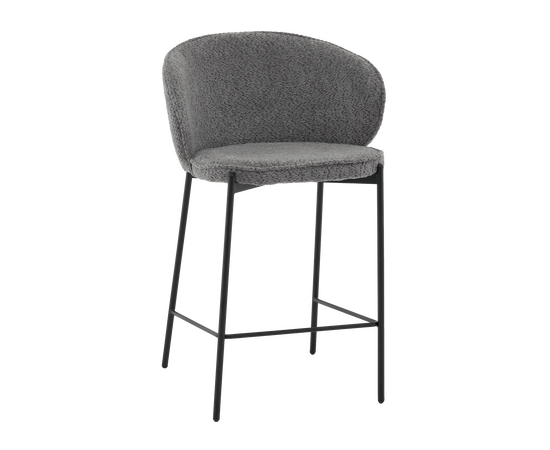 Стул полубарный Тисдейл букле темно-серый | Интернет магазин мебели и декора LifeDekor