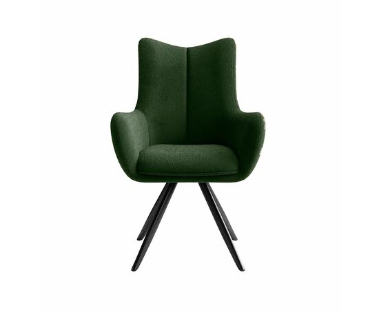 Стул DikLine 351 поворотный BL10 зеленый, ножки черные, изображение 3 | Интернет магазин мебели и декора LifeDekor