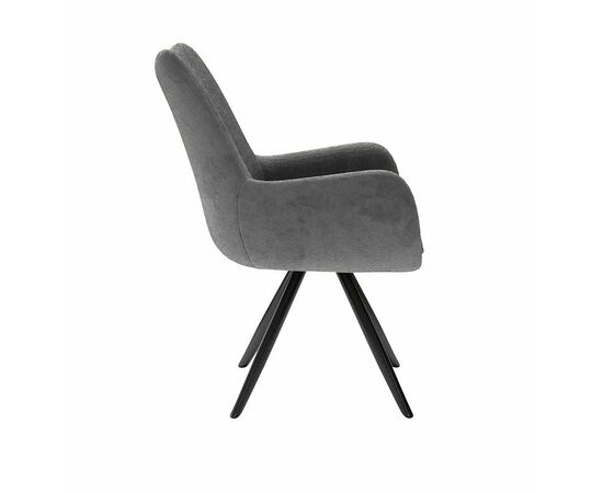 Стул DikLine 351 поворотный BL13 серый, ножки черные, изображение 2 | Интернет магазин мебели и декора LifeDekor