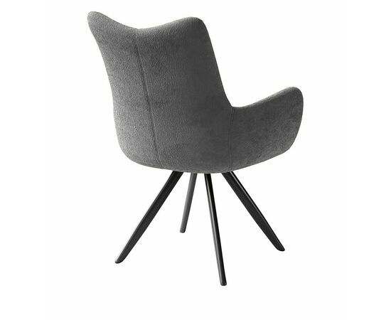 Стул DikLine 351 поворотный BL13 серый, ножки черные, изображение 4 | Интернет магазин мебели и декора LifeDekor