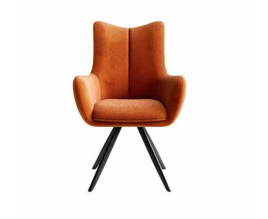 Стул DikLine 351 поворотный BL07 терракотовый, ножки черные, изображение 2 | Интернет магазин мебели и декора LifeDekor