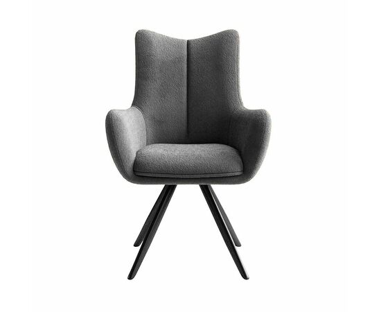 Стул DikLine 351 поворотный BL13 серый, ножки черные, изображение 3 | Интернет магазин мебели и декора LifeDekor