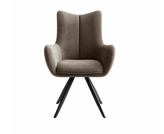 Стул DikLine 351 поворотный BL05 капучино, ножки черные, изображение 3 | Интернет магазин мебели и декора LifeDekor