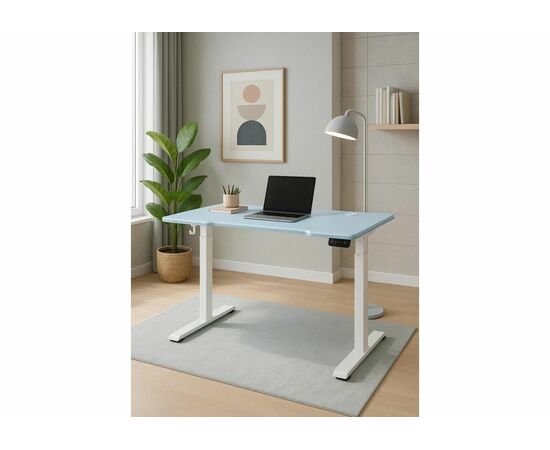 Компьютерный стол Маркос 140х80 голубой / белый, изображение 2 | Интернет магазин мебели и декора LifeDekor