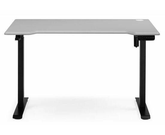 Компьютерный стол Маркос 140х80 светло-серый / черный, изображение 4 | Интернет магазин мебели и декора LifeDekor