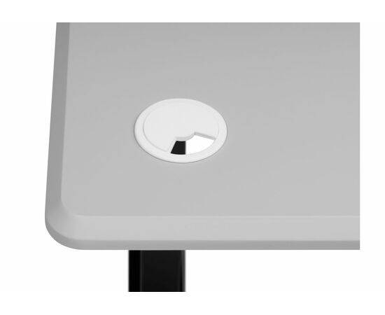 Компьютерный стол Маркос 140х80 светло-серый / черный, изображение 8 | Интернет магазин мебели и декора LifeDekor