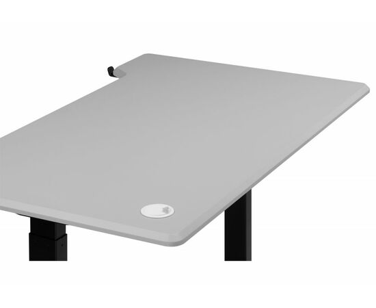 Компьютерный стол Маркос 140х80 светло-серый / черный, изображение 9 | Интернет магазин мебели и декора LifeDekor