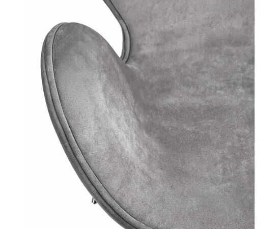 Кресло SWAN STYLE CHAIR серый, искусственная замша, изображение 7 | Интернет магазин мебели и декора LifeDekor