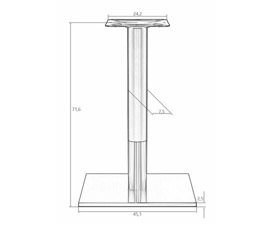 Подстолье обеденное DOBRIN VALENTINO, изображение 4 | Интернет магазин мебели и декора LifeDekor