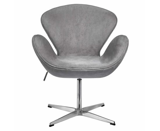 Кресло SWAN STYLE CHAIR серый, искусственная замша, изображение 4 | Интернет магазин мебели и декора LifeDekor