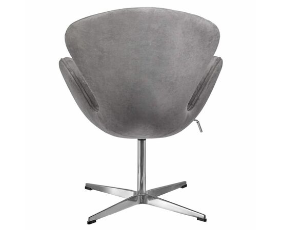 Кресло SWAN STYLE CHAIR серый, искусственная замша, изображение 3 | Интернет магазин мебели и декора LifeDekor