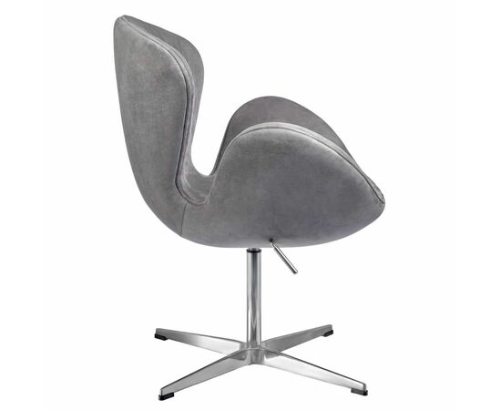 Кресло SWAN STYLE CHAIR серый, искусственная замша, изображение 2 | Интернет магазин мебели и декора LifeDekor