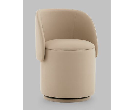 Пуф-трансформер Таунсвилл вращающийся с ящиком велюр бежевый, изображение 2 | Интернет магазин мебели и декора LifeDekor