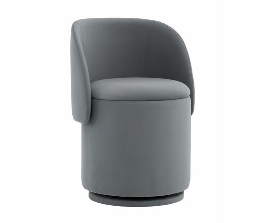 Пуф-трансформер Таунсвилл вращающийся с ящиком велюр серый | Интернет магазин мебели и декора LifeDekor