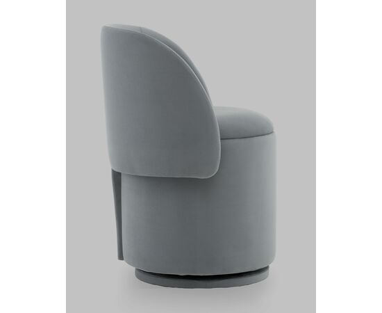 Пуф-трансформер Таунсвилл вращающийся с ящиком велюр серый, изображение 4 | Интернет магазин мебели и декора LifeDekor