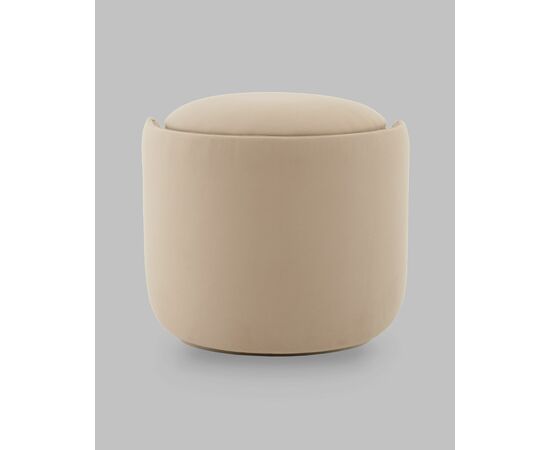 Пуф-трансформер Таунсвилл вращающийся с ящиком велюр бежевый, изображение 4 | Интернет магазин мебели и декора LifeDekor