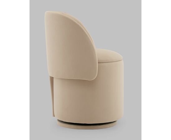 Пуф-трансформер Таунсвилл вращающийся с ящиком велюр бежевый, изображение 5 | Интернет магазин мебели и декора LifeDekor