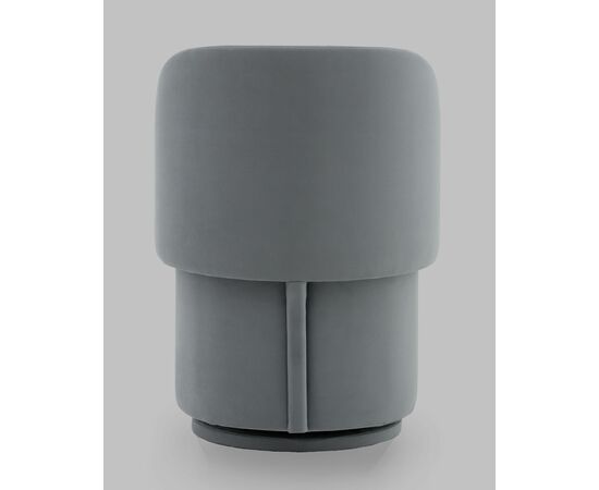 Пуф-трансформер Таунсвилл вращающийся с ящиком велюр серый, изображение 5 | Интернет магазин мебели и декора LifeDekor