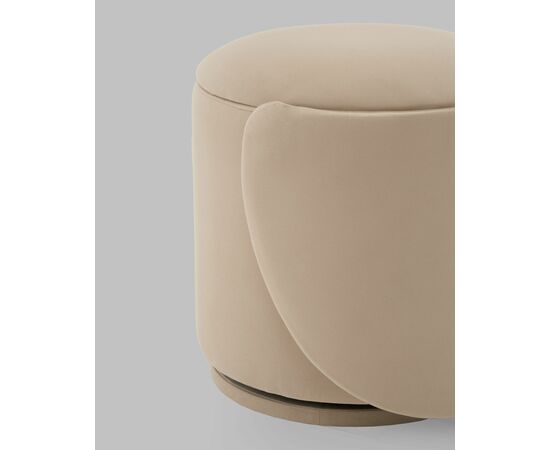 Пуф-трансформер Таунсвилл вращающийся с ящиком велюр бежевый, изображение 8 | Интернет магазин мебели и декора LifeDekor