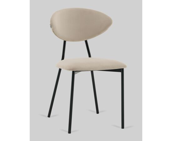 Стул обеденный Квинси велюр кремовый, изображение 2 | Интернет магазин мебели и декора LifeDekor