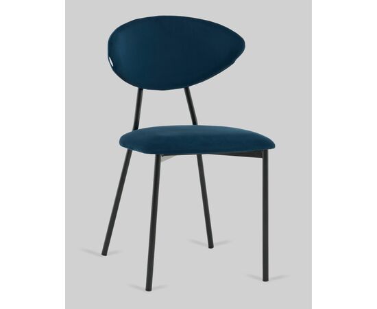 Стул обеденный Квинси велюр синий, изображение 2 | Интернет магазин мебели и декора LifeDekor