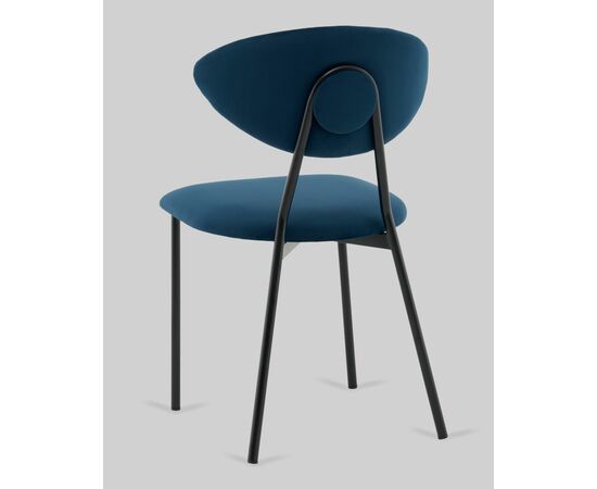 Стул обеденный Квинси велюр синий, изображение 4 | Интернет магазин мебели и декора LifeDekor