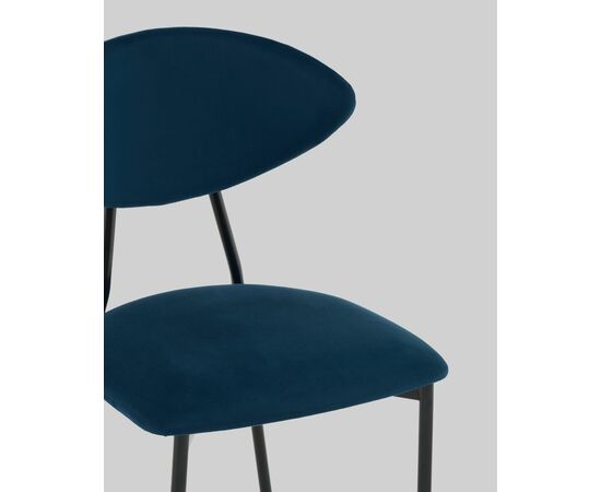 Стул обеденный Квинси велюр синий, изображение 7 | Интернет магазин мебели и декора LifeDekor