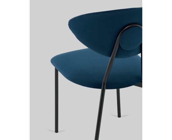 Стул обеденный Квинси велюр синий, изображение 8 | Интернет магазин мебели и декора LifeDekor