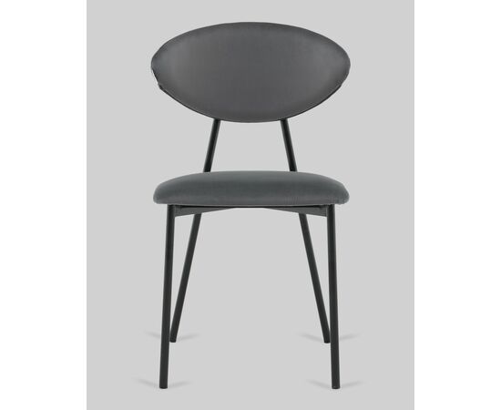 Стул обеденный Квинси велюр темно-серый, изображение 3 | Интернет магазин мебели и декора LifeDekor