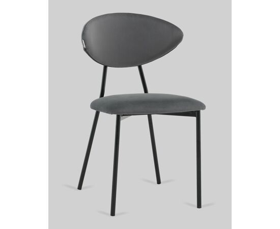 Стул обеденный Квинси велюр темно-серый, изображение 2 | Интернет магазин мебели и декора LifeDekor