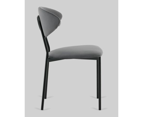 Стул обеденный Квинси велюр темно-серый, изображение 4 | Интернет магазин мебели и декора LifeDekor