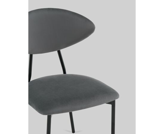 Стул обеденный Квинси велюр темно-серый, изображение 8 | Интернет магазин мебели и декора LifeDekor