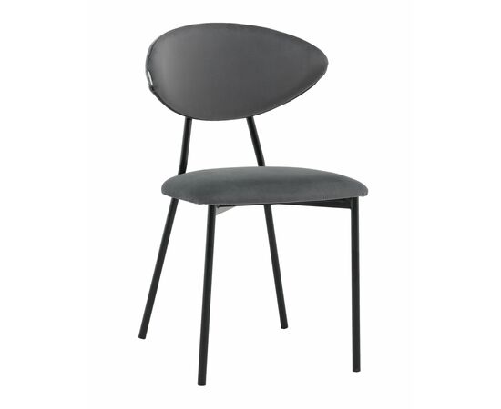 Стул обеденный Квинси велюр темно-серый | Интернет магазин мебели и декора LifeDekor