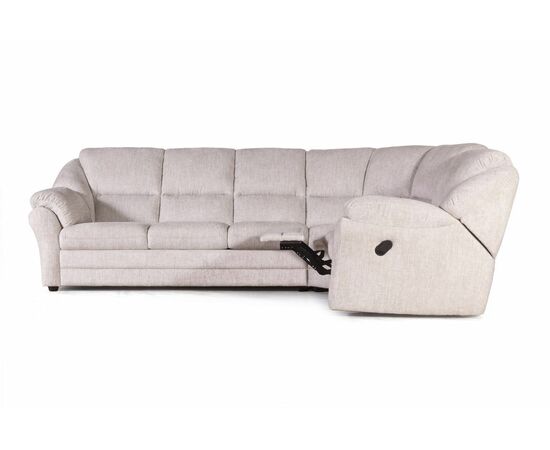 San-Remo угловой диван-кровать с реклайнером, микромех Rozy ivory, изображение 8 | Интернет магазин мебели и декора LifeDekor